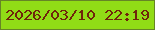 文字の大きさ：3、枠の色：668526、背景の色：91dc16、文字の色：6f250b 無料ブログパーツのブログ時計