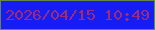 文字の大きさ：5、枠の色：668547、背景の色：151df2、文字の色：9e2a79 無料ブログパーツのブログ時計