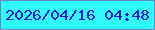 文字の大きさ：2、枠の色：6687bf、背景の色：2ffbfc、文字の色：2119db 無料ブログパーツのブログ時計