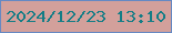 文字の大きさ：5、枠の色：6689c3、背景の色：d3a09b、文字の色：157d86 無料ブログパーツのブログ時計