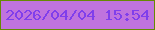 文字の大きさ：5、枠の色：668a03、背景の色：c073de、文字の色：803feb 無料ブログパーツのブログ時計
