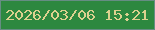 文字の大きさ：1、枠の色：668d83、背景の色：2d883f、文字の色：dcd18f 無料ブログパーツのブログ時計