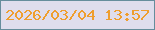 文字の大きさ：3、枠の色：668d9c、背景の色：dfdded、文字の色：ef9e2e 無料ブログパーツのブログ時計