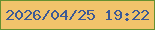 文字の大きさ：1、枠の色：66902f、背景の色：f1c36b、文字の色：3d5995 無料ブログパーツのブログ時計