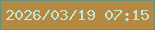 文字の大きさ：3、枠の色：669078、背景の色：b38943、文字の色：bfe7d2 無料ブログパーツのブログ時計