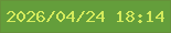 文字の大きさ：3、枠の色：66913a、背景の色：649e3b、文字の色：d4eb5c 無料ブログパーツのブログ時計