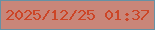 文字の大きさ：3、枠の色：6691a4、背景の色：c98679、文字の色：cc4527 無料ブログパーツのブログ時計