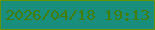 文字の大きさ：2、枠の色：669303、背景の色：1a8e7d、文字の色：427d08 無料ブログパーツのブログ時計