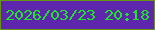 文字の大きさ：4、枠の色：66960f、背景の色：5e26ad、文字の色：1ae827 無料ブログパーツのブログ時計