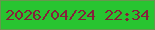 文字の大きさ：3、枠の色：66974d、背景の色：28c430、文字の色：85203b 無料ブログパーツのブログ時計