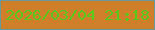 文字の大きさ：3、枠の色：669999、背景の色：cf7e2a、文字の色：59ca1a 無料ブログパーツのブログ時計