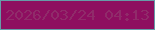 文字の大きさ：4、枠の色：669ba8、背景の色：8e0e60、文字の色：902b6a 無料ブログパーツのブログ時計
