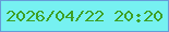 文字の大きさ：3、枠の色：669bd7、背景の色：76f1f1、文字の色：3ea024 無料ブログパーツのブログ時計