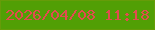 文字の大きさ：4、枠の色：669c09、背景の色：519f05、文字の色：e14c4f 無料ブログパーツのブログ時計