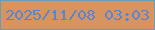 文字の大きさ：4、枠の色：669db7、背景の色：d79461、文字の色：5785d2 無料ブログパーツのブログ時計