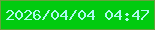 文字の大きさ：4、枠の色：66a13c、背景の色：01cb0f、文字の色：aafaf0 無料ブログパーツのブログ時計