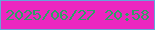 文字の大きさ：2、枠の色：66a4d8、背景の色：ec26c0、文字の色：2f9f65 無料ブログパーツのブログ時計