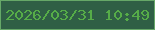 文字の大きさ：1、枠の色：66a868、背景の色：2f5f45、文字の色：56ac48 無料ブログパーツのブログ時計