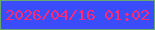 文字の大きさ：2、枠の色：66aa70、背景の色：3b4dfa、文字の色：fb2a76 無料ブログパーツのブログ時計