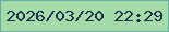 文字の大きさ：2、枠の色：66aea2、背景の色：a5dba8、文字の色：213051 無料ブログパーツのブログ時計