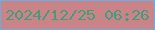 文字の大きさ：2、枠の色：66aee4、背景の色：ca8487、文字の色：439c7e 無料ブログパーツのブログ時計