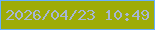 文字の大きさ：1、枠の色：66b0ff、背景の色：9eac07、文字の色：a6b6d5 無料ブログパーツのブログ時計