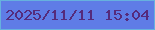 文字の大きさ：5、枠の色：66b1de、背景の色：5f7ce6、文字の色：552b7c 無料ブログパーツのブログ時計