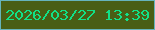 文字の大きさ：4、枠の色：66b4bd、背景の色：495e15、文字の色：11e188 無料ブログパーツのブログ時計