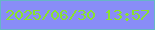 文字の大きさ：1、枠の色：66b6c7、背景の色：898df7、文字の色：8ae22d 無料ブログパーツのブログ時計