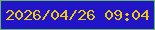文字の大きさ：4、枠の色：66b866、背景の色：2215c8、文字の色：eecc0b 無料ブログパーツのブログ時計