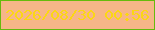 文字の大きさ：1、枠の色：66ba0c、背景の色：f6b688、文字の色：fbd714 無料ブログパーツのブログ時計