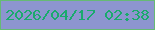 文字の大きさ：3、枠の色：66ba74、背景の色：8d95cf、文字の色：1aaa6d 無料ブログパーツのブログ時計
