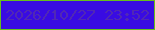 文字の大きさ：2、枠の色：66be1c、背景の色：390be2、文字の色：5028b5 無料ブログパーツのブログ時計