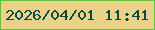 文字の大きさ：5、枠の色：66bf35、背景の色：ead289、文字の色：064c46 無料ブログパーツのブログ時計