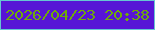 文字の大きさ：4、枠の色：66c5d2、背景の色：5715d6、文字の色：6faa0a 無料ブログパーツのブログ時計