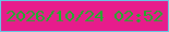 文字の大きさ：5、枠の色：66c8e6、背景の色：e71c8c、文字の色：1faf2c 無料ブログパーツのブログ時計