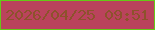文字の大きさ：3、枠の色：66c917、背景の色：ba435c、文字の色：8d522c 無料ブログパーツのブログ時計