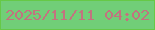 文字の大きさ：3、枠の色：66c947、背景の色：71ce78、文字の色：c2737f 無料ブログパーツのブログ時計