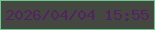 文字の大きさ：1、枠の色：66cb8a、背景の色：454840、文字の色：512361 無料ブログパーツのブログ時計