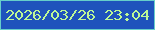 文字の大きさ：3、枠の色：66ceca、背景の色：1f53bc、文字の色：bdf896 無料ブログパーツのブログ時計