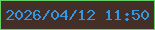 文字の大きさ：4、枠の色：66cf68、背景の色：432f27、文字の色：3497e2 無料ブログパーツのブログ時計