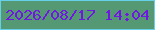 文字の大きさ：1、枠の色：66cfea、背景の色：549974、文字の色：7017e1 無料ブログパーツのブログ時計