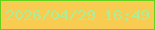 文字の大きさ：5、枠の色：66d01b、背景の色：f8cc51、文字の色：aeec96 無料ブログパーツのブログ時計
