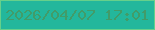 文字の大きさ：2、枠の色：66d08b、背景の色：23b79c、文字の色：419c69 無料ブログパーツのブログ時計