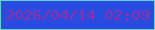 文字の大きさ：5、枠の色：66d1d0、背景の色：284cdf、文字の色：992da5 無料ブログパーツのブログ時計