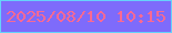 文字の大きさ：3、枠の色：66d2fa、背景の色：7e6bfb、文字の色：f86993 無料ブログパーツのブログ時計