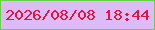 文字の大きさ：1、枠の色：66d344、背景の色：dcbbf7、文字の色：e21540 無料ブログパーツのブログ時計