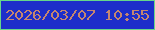 文字の大きさ：2、枠の色：66d68a、背景の色：1d2dca、文字の色：c58670 無料ブログパーツのブログ時計