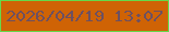 文字の大きさ：2、枠の色：66d84b、背景の色：cf6305、文字の色：6d5061 無料ブログパーツのブログ時計