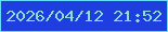 文字の大きさ：4、枠の色：66dbfc、背景の色：1e3ee0、文字の色：8fdede 無料ブログパーツのブログ時計